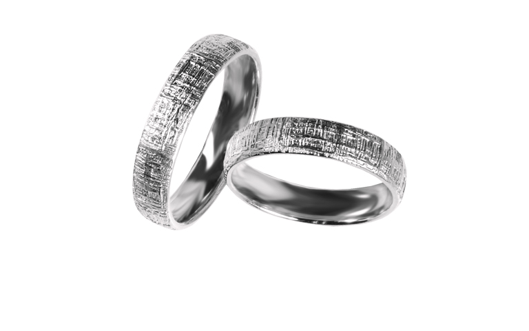45339+45340-wedding rings, gold 750
